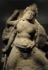 Statue de Durga Mahishasuramardini ; 1275-1300 ; Musée d'ethnologie, Leyde.