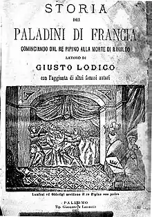 Frontiscipe d'une édition de 1895, indiquant en italien le titre, l'auteur et l'information que d'autres auteurs ont participé à la rédaction.