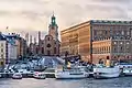 Storkyrkan et le Palais royal.