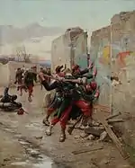Combat en 1870 sous les murs de Paris (1882).