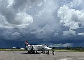 Un orage à l'aéroport de Mansa.