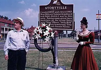 Plaque commémorative du centenaire de Storyville à Basin Street (1997)