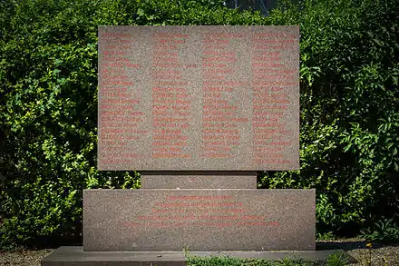 Monument à la mémoire des victimes du Pr Hirt.