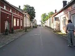 Une rue de Naantali en été.