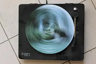 Stroboscopie photographique d'un mouvement circulaire à 0,05 s.