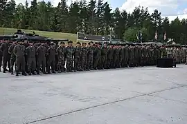 et en 2018 avec le 1er régiment de chasseurs (France) au même exercice.
