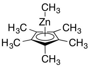 Structure du demi-sandwich (η5-C5Me5)ZnMe.