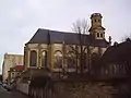 Église vue de côté, depuis la rue Rochambeau