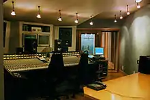 Table de mixage du studio