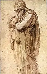 Michel-Ange, Étude d'une femme en deuil 1500–05.