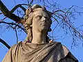 Détail de la statue de Schiller devant le Staatstheater de Stuttgart