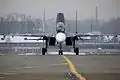 Su-30SM de l'armée de l'air russe, visible ici avec l'aérofrein dorsal déployé.