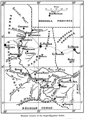 délimitation entre britanniques et français sur la ligne de partage des eaux Congo-Nil (1922)