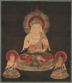 Suiten (Varuna). 1127. Couleurs sur soie, H. 144 cm. Musée national de Kyoto.