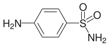Image de la molécule de p-aminophénylsulfamide.