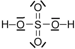 modèle de Lewis de l'acide sulfurique