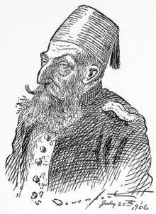 Caricature d'un sultan de l'Empire ottoman.