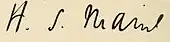 signature de Henry Sumner Maine