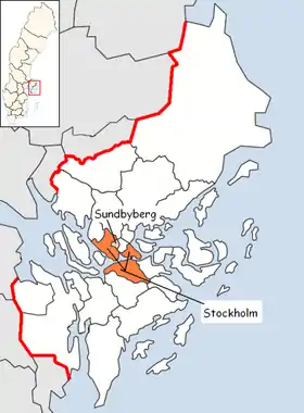 Localisation de Sundbyberg