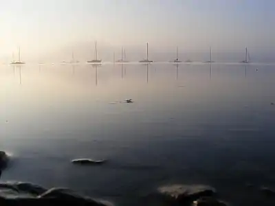 Levée du soleil sur l'estuaire de la Rance