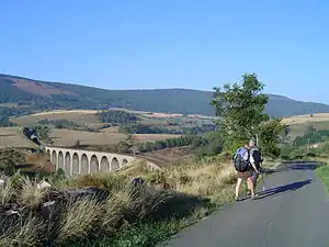 Sur le chemin de Stevenson près du viaduc de Mirandol, Chasseradès, Montagne du Goulet.