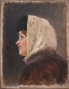 Étude pour Ekaterina Ratchovksaïa, 1890, V. Sourikov