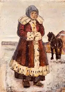 Alexandre Ivanovitch Sourikov en chouba (1889, Musée-domaine V. Sourikov)