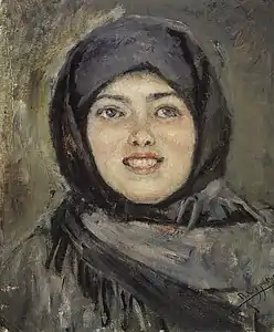 Tête d'une jeune-fille riant (1890—1891, Galerie Tretiakov)