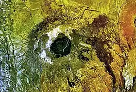 Vue satellite du mont Suswa.