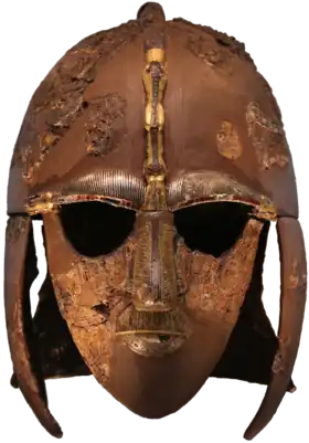 Colour photograph of the Sutton Hoo helmet