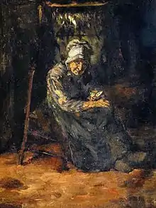 S. Robertson, La liseuse de cartes, 1883, huile sur toile marouflée sur panneau, Stedelijk Museum Breda.