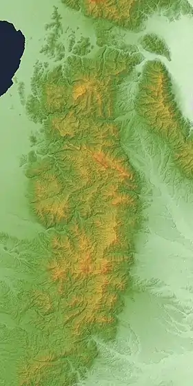 Carte topographique des monts Suzuka.