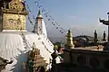 Le stupa de Swayambhunath.