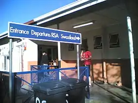 Poste-frontière entre le Eswatini et l'Afrique du Sud.