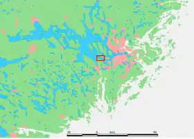 Localisation d'Helgö dans le Lac Mälar