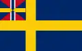 Ancien drapeau de la Suède représentant son union avec la Norvège (1844–1905)