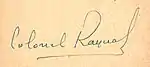 Signature de Sylvain Eugène Raynal