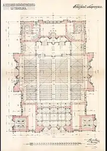 Plan du rez-de-chaussée (Salle réservée aux hommes)