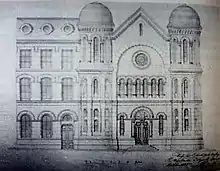 Les plans de la future synagogue dressés par Abraham Hirsch montrent clairement un édifice de style néo-classique, architecture largement utilisée pour les bâtiments de ce type à cette époque en France.