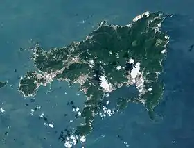 Vue satellite de l'île