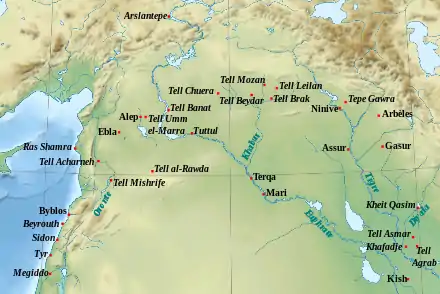 Moyen Orient vers 2800-2500