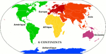 animation montrant les différents systèmes avec 5, 6 ou 7 continents.