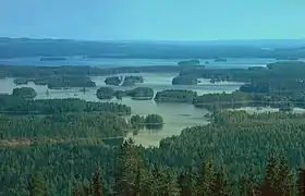 Le lac Syväri à Nilsiä.