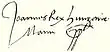 Signature de Jean Ier