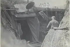 Tranchée allemande sur la Naraiïvka, juillet 1917
