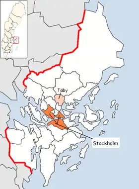 Localisation de Täby