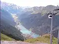 La vallée depuis le terminus haut du téléphérique d'Artouste (vue vers le sud).