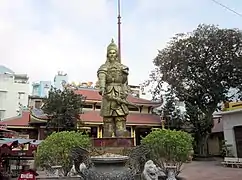 Ho Chi Minh Ville (sud).Temple Trần Hưng Đạo, 36 rue Võ Thị Sáu. Photo prise en mars 2013.