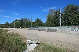 Travaux préparatoires pour le raccordement de la ligne de tramway à la ligne de la Grande Ceinture à Épinay-sur-Orge en septembre 2020.