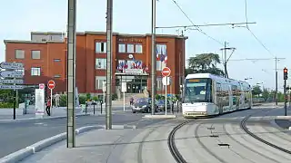 Rame 510 devant la mairie de Pierrefitte.